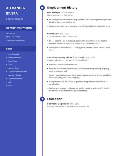 Kennel Helper Resume