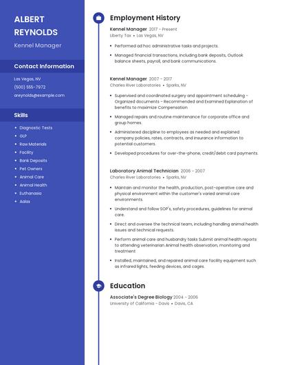 Resume example 5