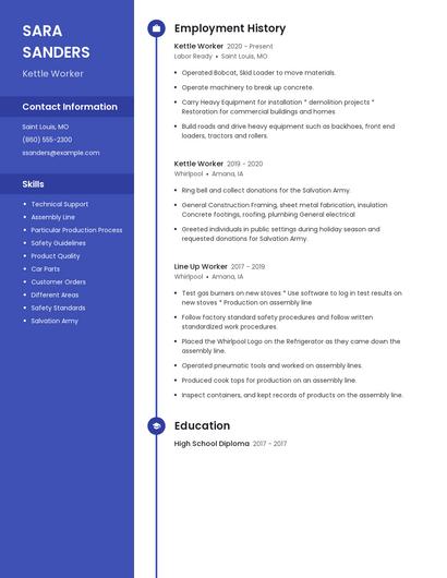 Kettle Worker Resume