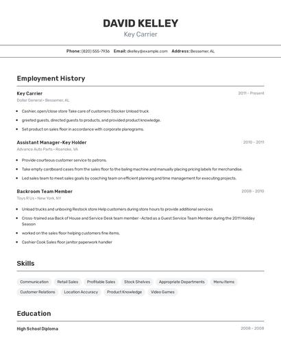 Resume example 2