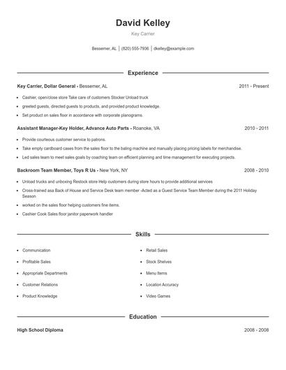 Resume example 1