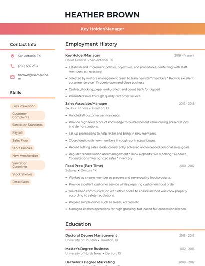 Resume example 3