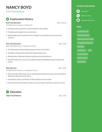 Resume example 4