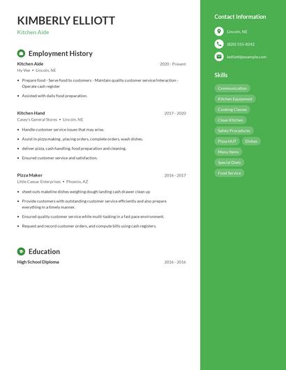 Resume example 4