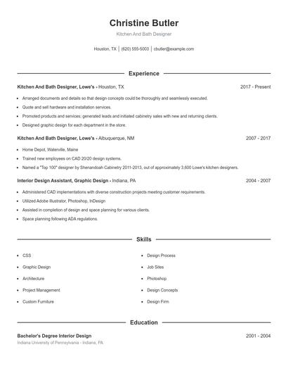 Resume example 1