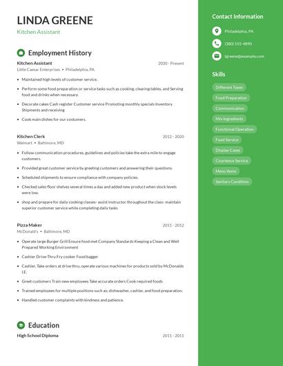 Resume example 4