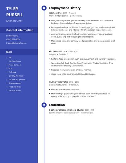 Kitchen Chef Resume
