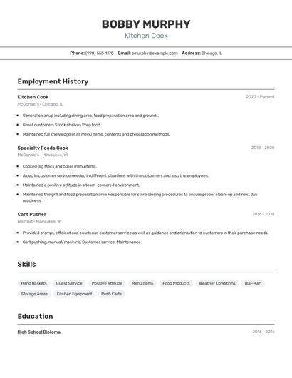 Resume example 2