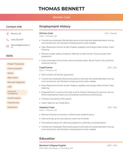 Resume example 3