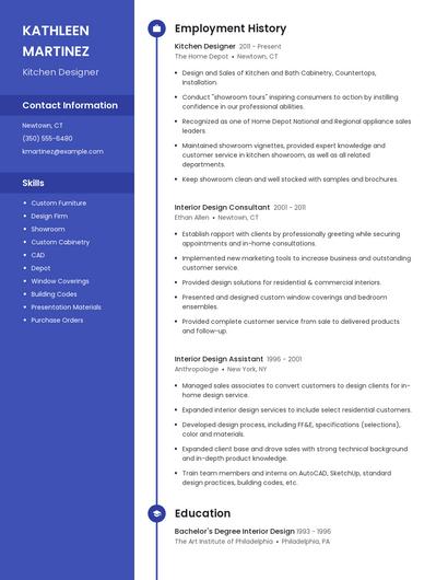 Kitchen Designer Resume