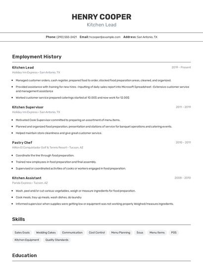 Resume example 2