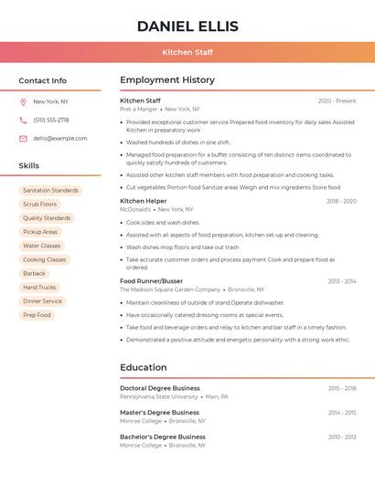 Resume example 3