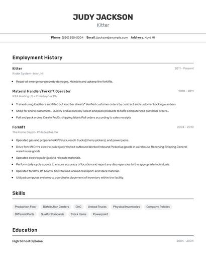 Kitter Resume