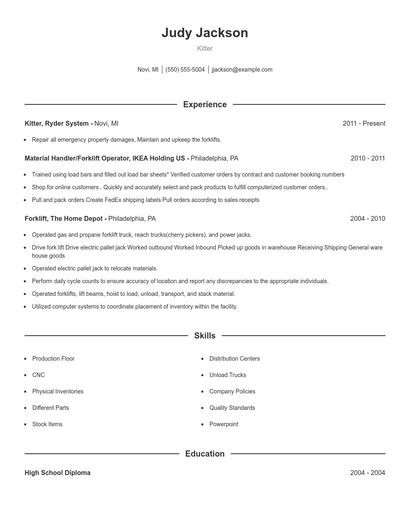 Kitter Resume