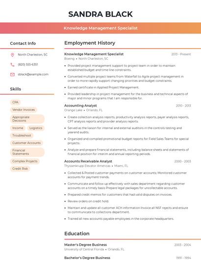 Resume example 3