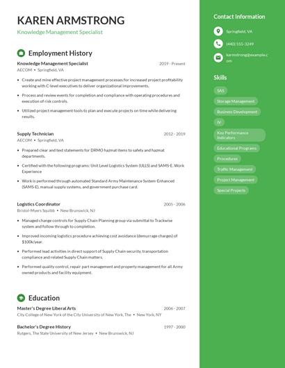 Resume example 4