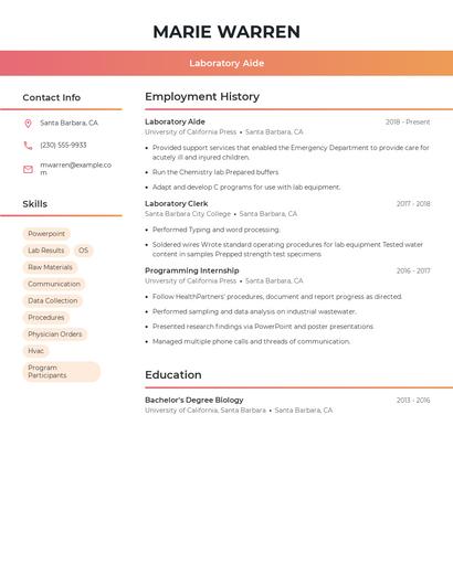 Resume example 3