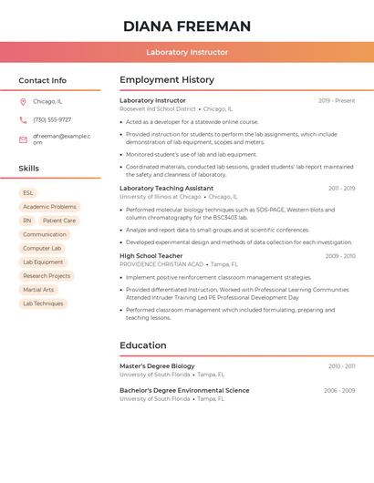 Resume example 3