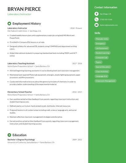 Resume example 5