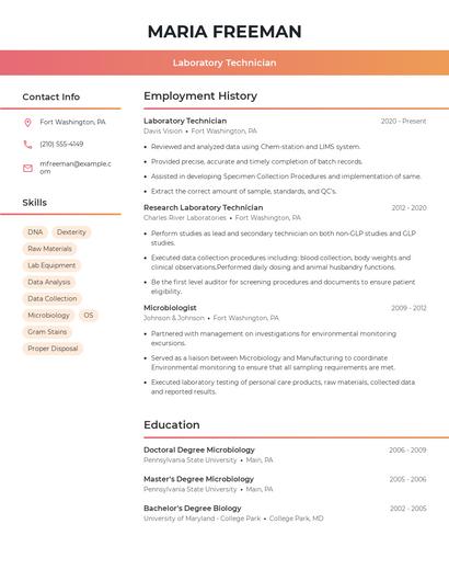 Resume example 3