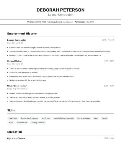 Resume example 2