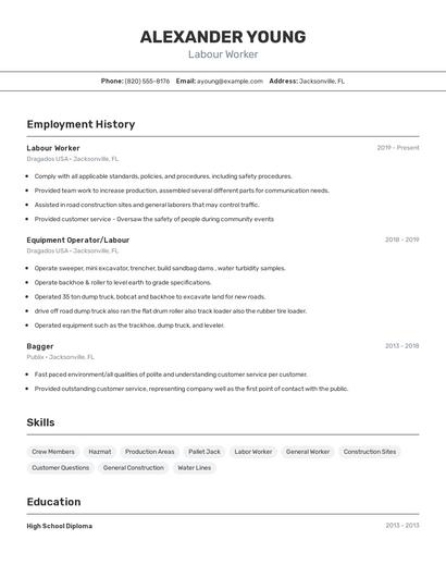 Resume example 2
