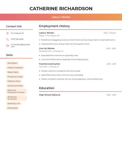 Resume example 3