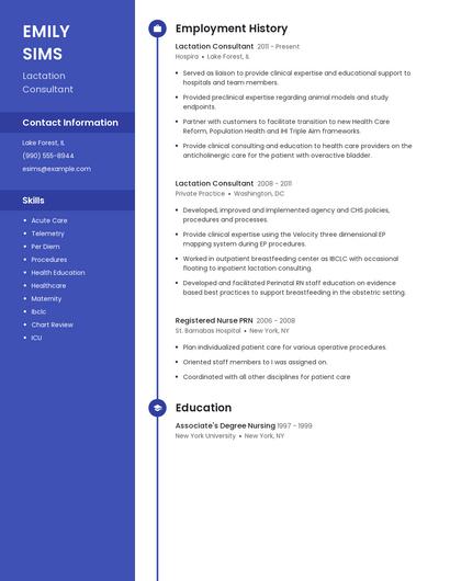 Lactation Consultant Resume