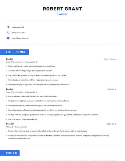 Lander Resume