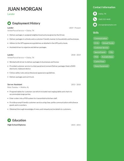 Lander Resume