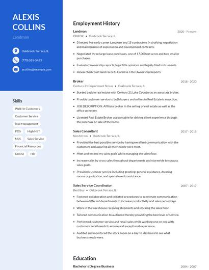 Landman Resume