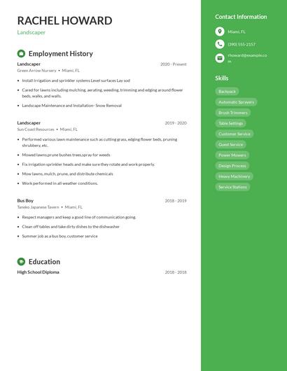 Resume example 5