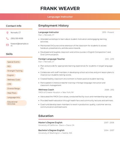 Resume example 3