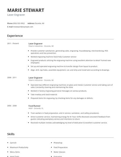 Laser Engraver Resume