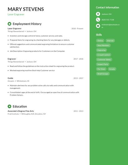 Laser Engraver Resume