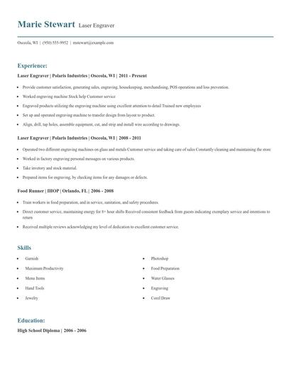 Laser Engraver Resume