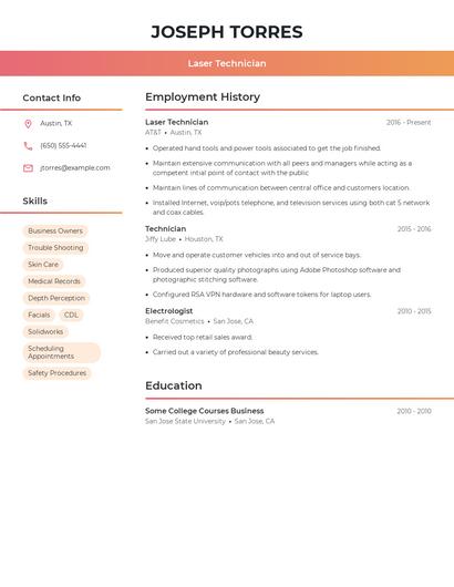 Resume example 3