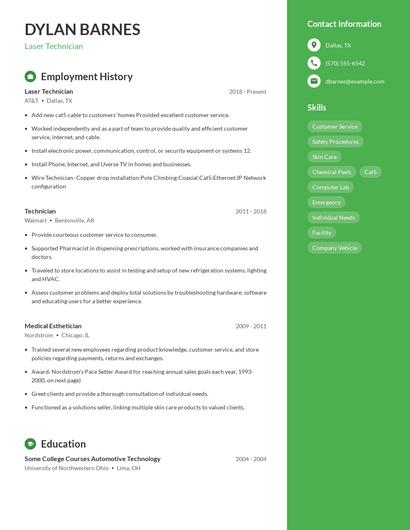 Resume example 5