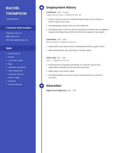 Laundress Resume