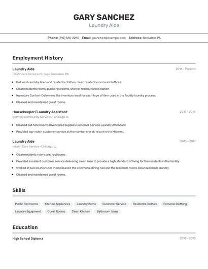 Resume example 2