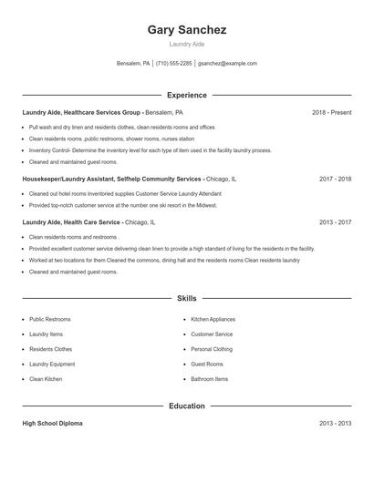 Resume example 1