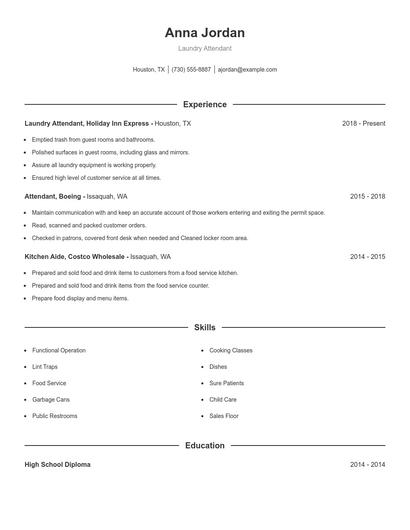 Resume example 1