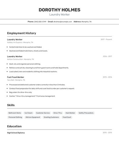 Resume example 2