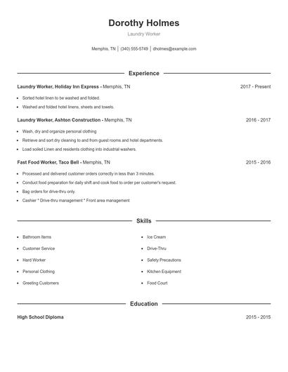 Resume example 1