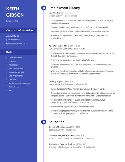 Resume example 4