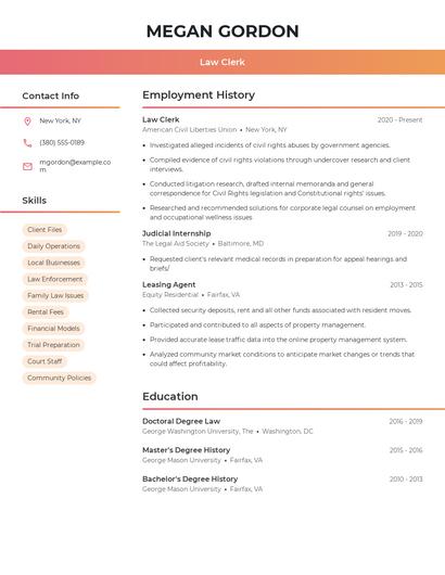 Resume example 3