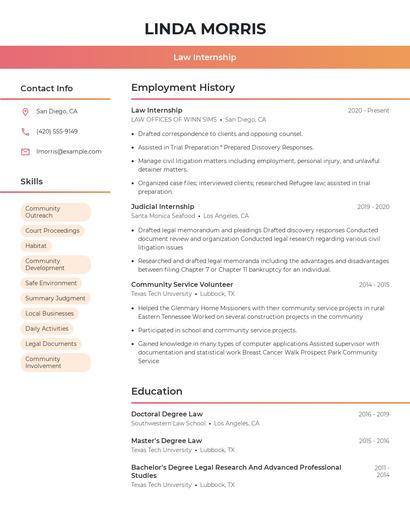 Resume example 3