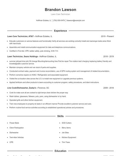 Resume example 1