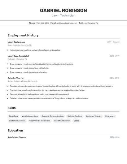 Resume example 2