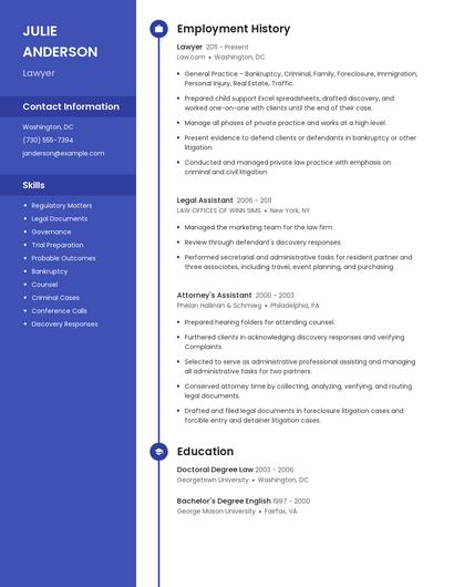 Lawyer Resume